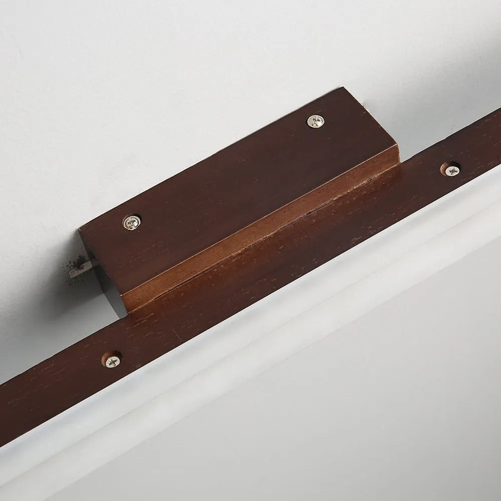 Arisha Modern Minimalist Linear Wooden Wall Lamp, Wood/Walnut - Neutral Decor