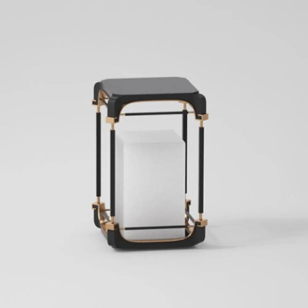 Ray Simple Cube/Cuboid Outdoor Floor Lamp, Hardwired/Solar, Black - Neutral Decor