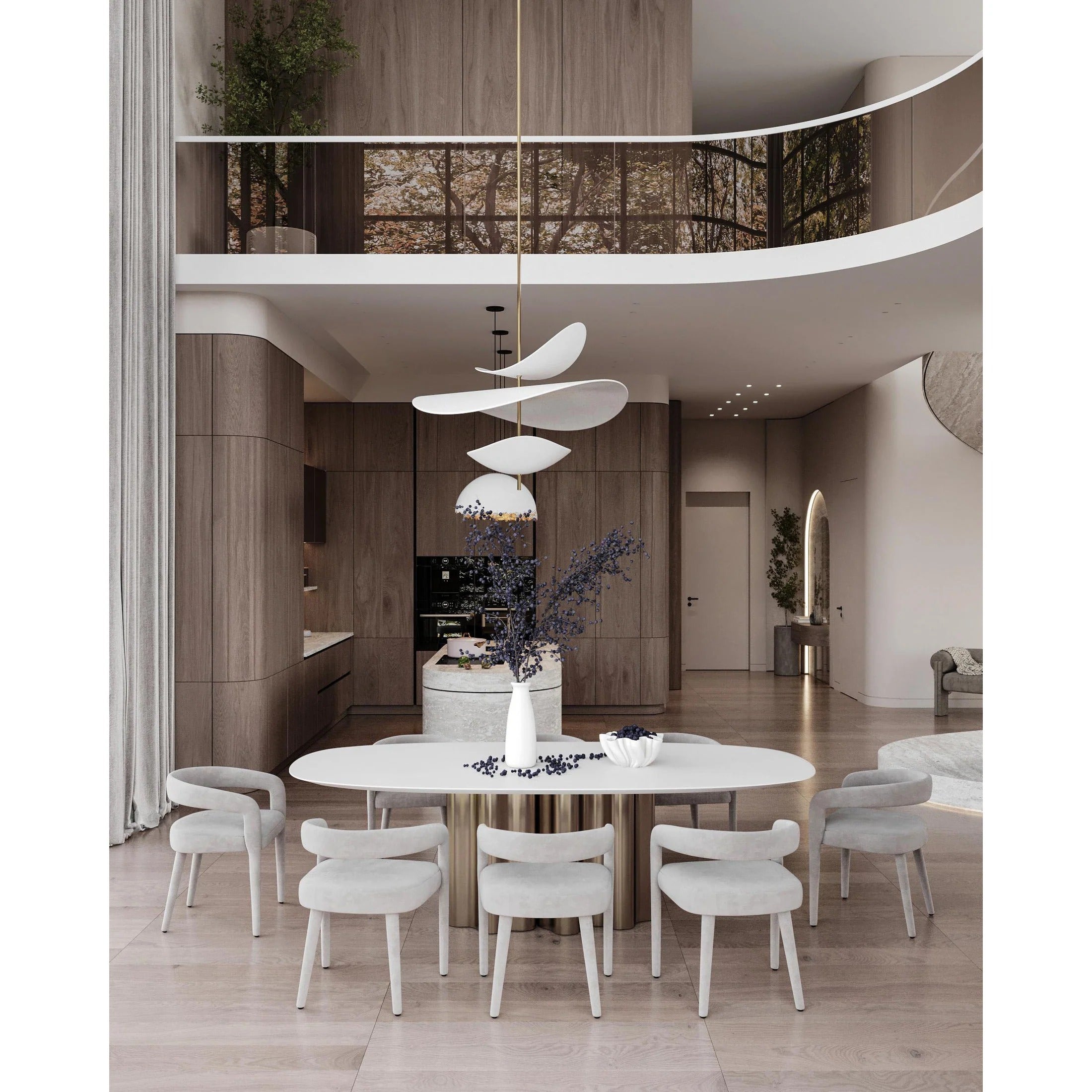 Unorara Nordic Floating Pendant Lamp-Neutral Decor
