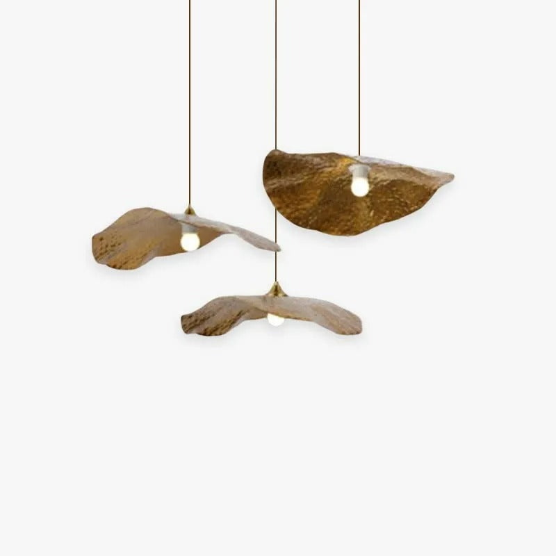 Arisha Natural Lotus Leaf Metal Pendant Light - Neutral Decor