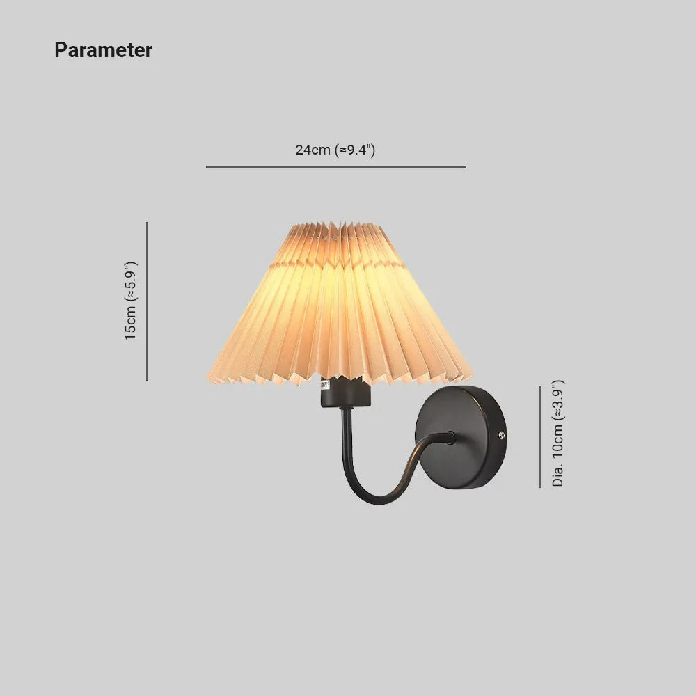 Tiffany Nordic Vintage Indoor Wall Lamp Brass/Black Metal Bedroom - Neutral Decor
