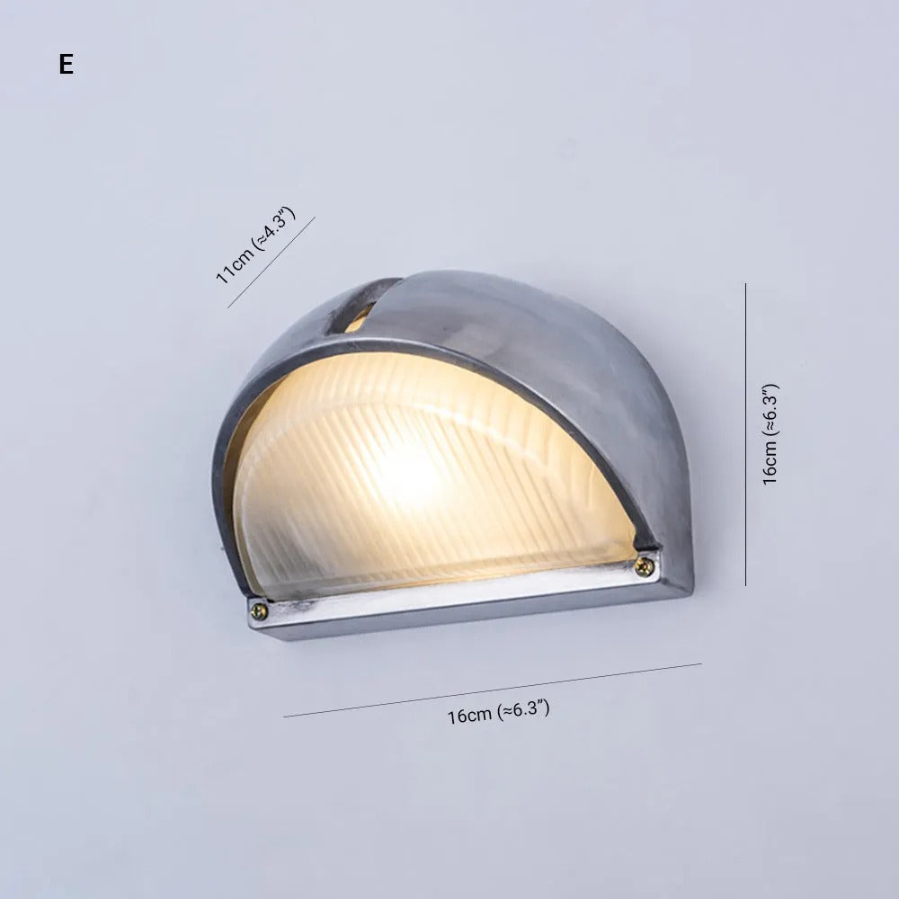 Wyre Wall Lamp Geometric Modern Metal Glass Outdoor - Neutral Decor
