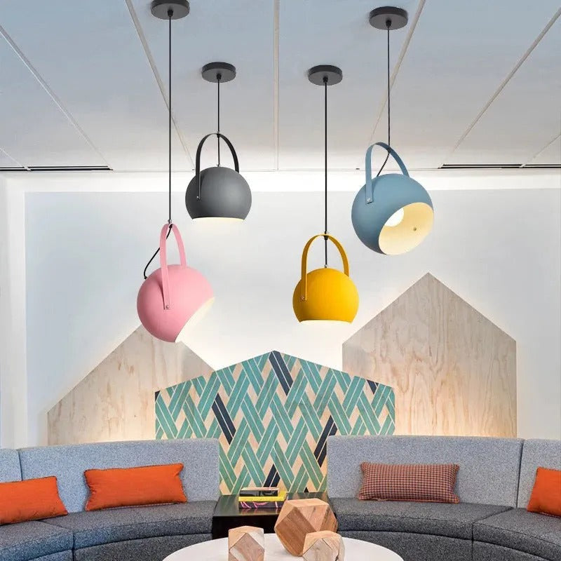 Aira Colorful Art Deco Pendant Light, Spherical, Bedroom - Neutral Decor