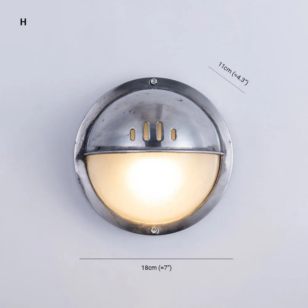 Wyre Wall Lamp Geometric Modern Metal Glass Outdoor - Neutral Decor