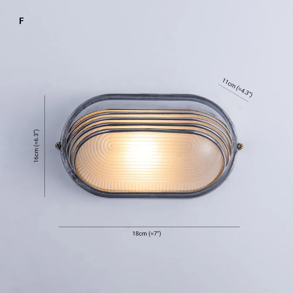 Wyre Wall Lamp Geometric Modern Metal Glass Outdoor - Neutral Decor