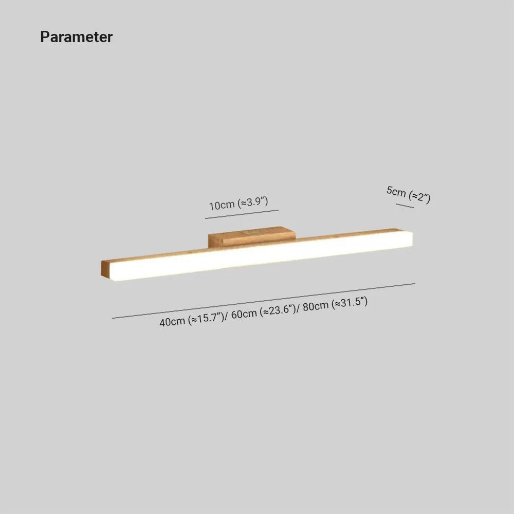 Arisha Modern Minimalist Linear Wooden Wall Lamp, Wood/Walnut - Neutral Decor