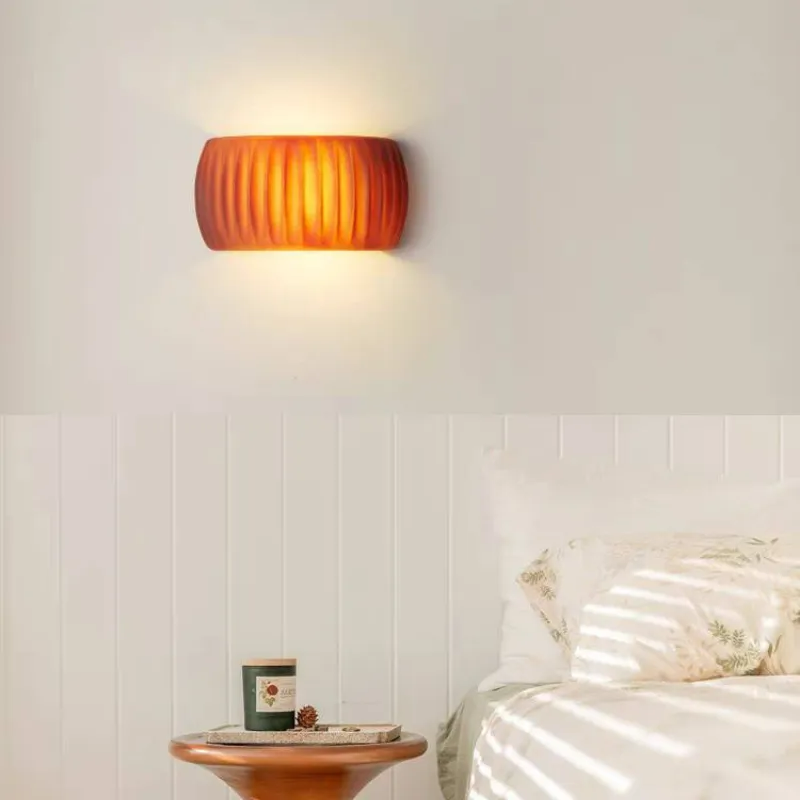 Aria Modern LED Indoor Wall Lamp Orange/Green Resin Bedroom - Neutral Decor