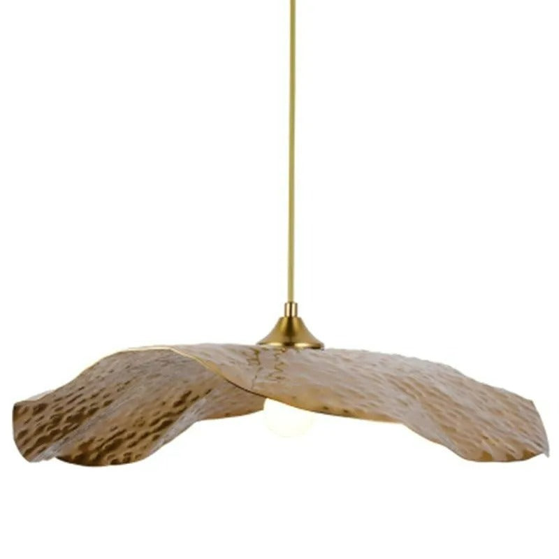 Arisha Natural Lotus Leaf Metal Pendant Light - Neutral Decor