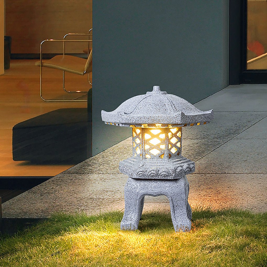 Evn Rustic Imitation Tower Stone Outdoor Landscape Light