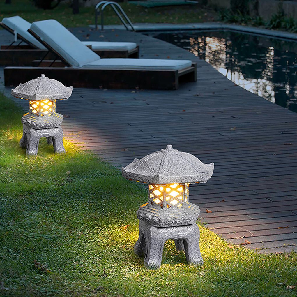 Evn Rustic Imitation Tower Stone Outdoor Landscape Light