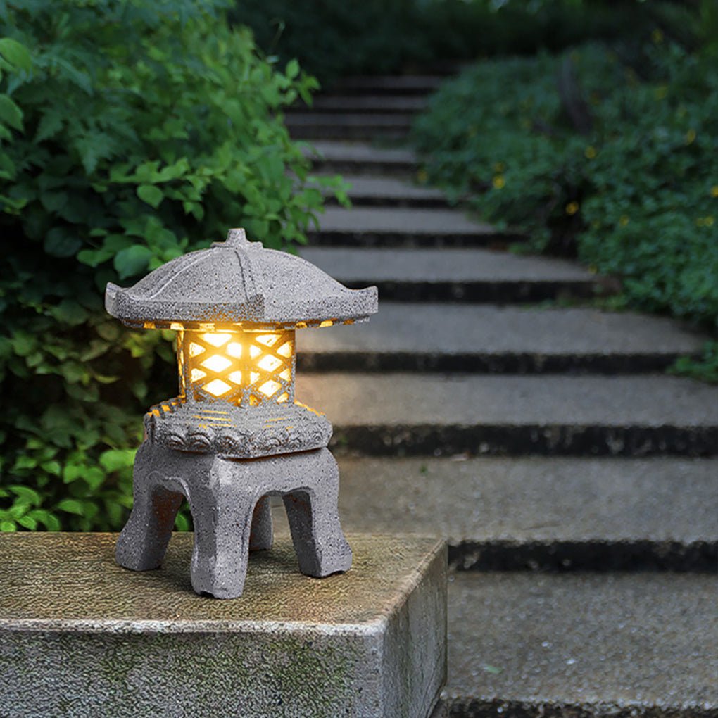 Evn Rustic Imitation Tower Stone Outdoor Landscape Light