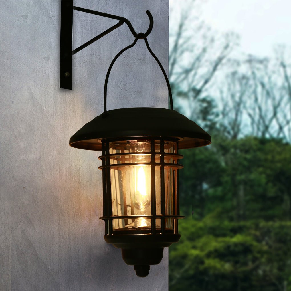 Udol Industrial Style Solar LED Outdoor Wall Lamp