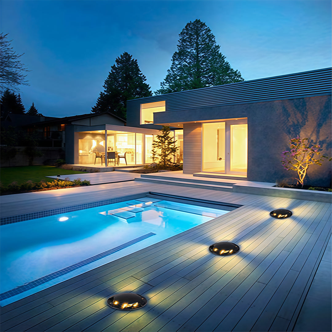 Spirited Side-Lit Minimalist Outdoor Well Lights