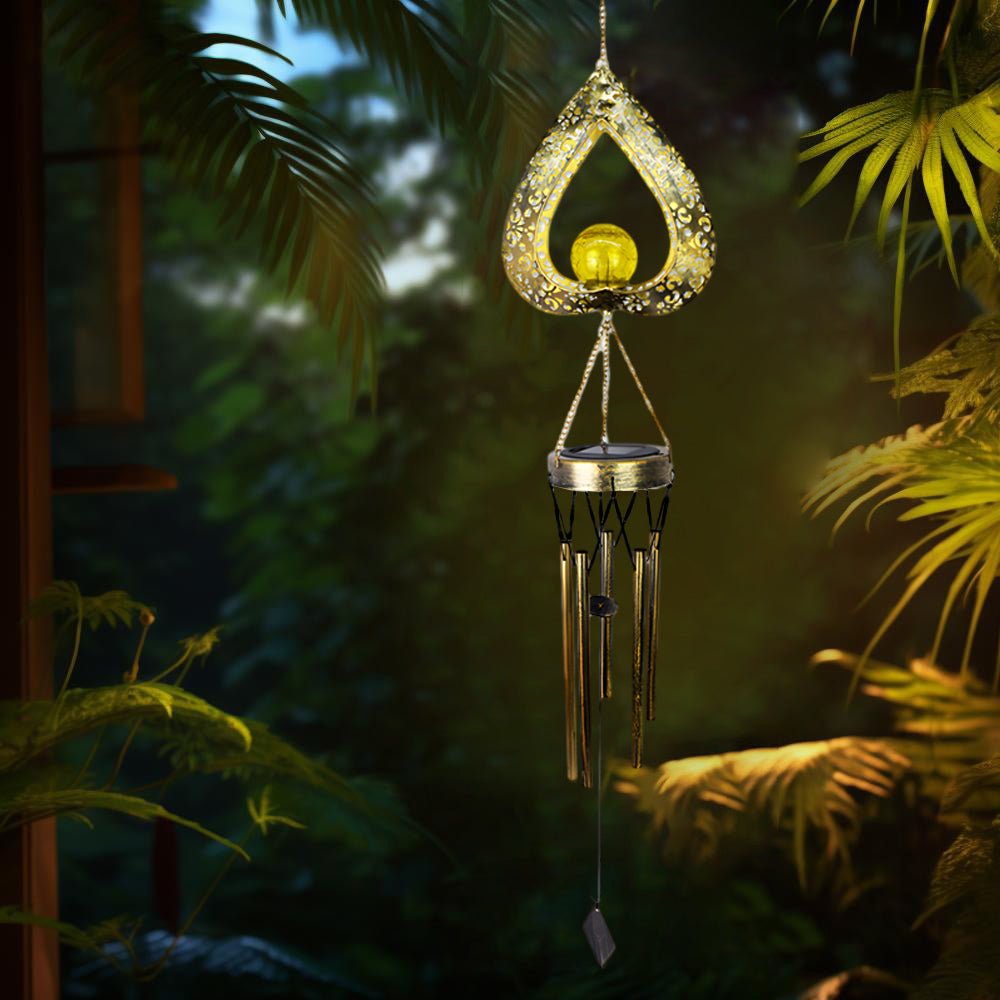 Griswo Heart Wind Chimes LED Outdoor Pendant Lights