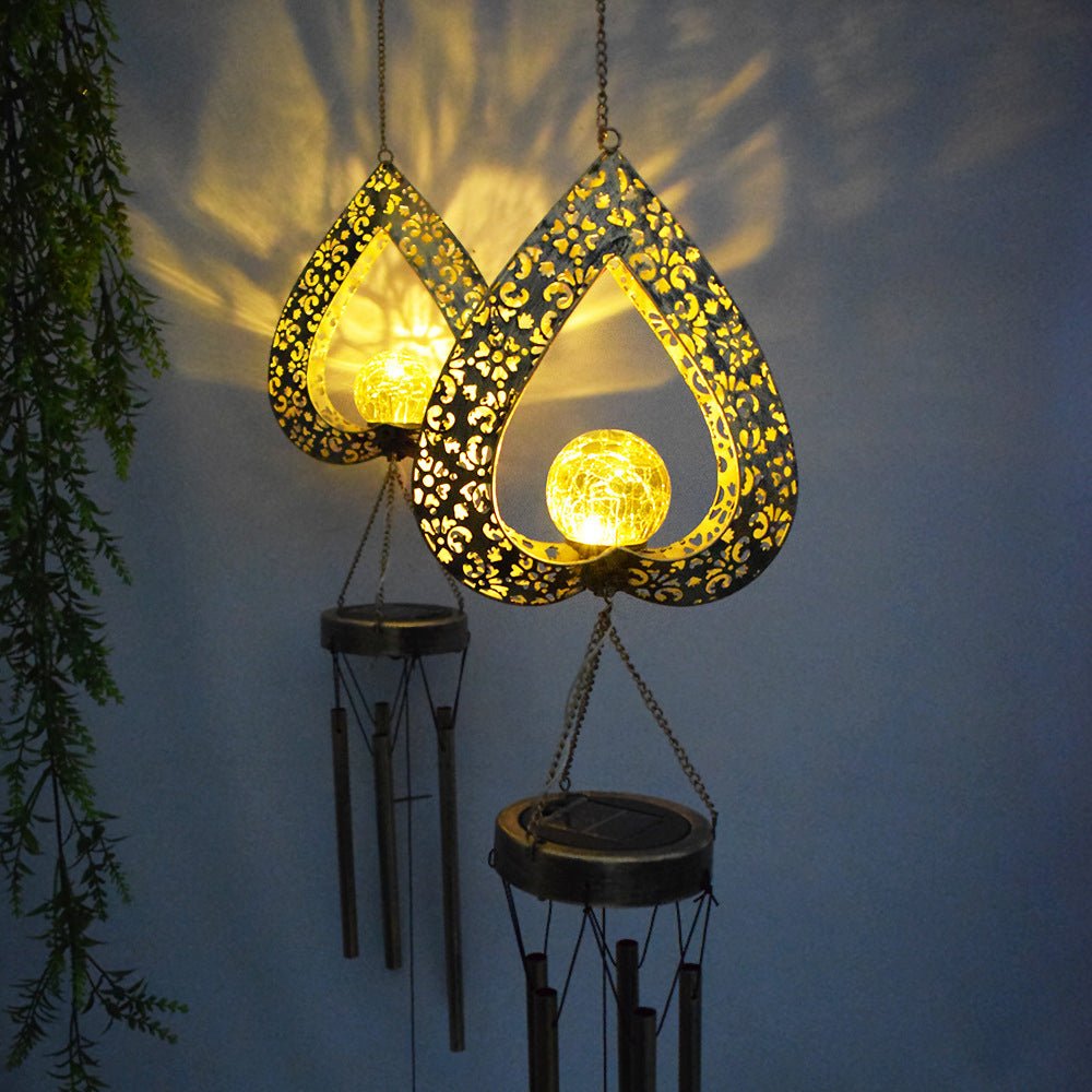 Griswo Heart Wind Chimes LED Outdoor Pendant Lights