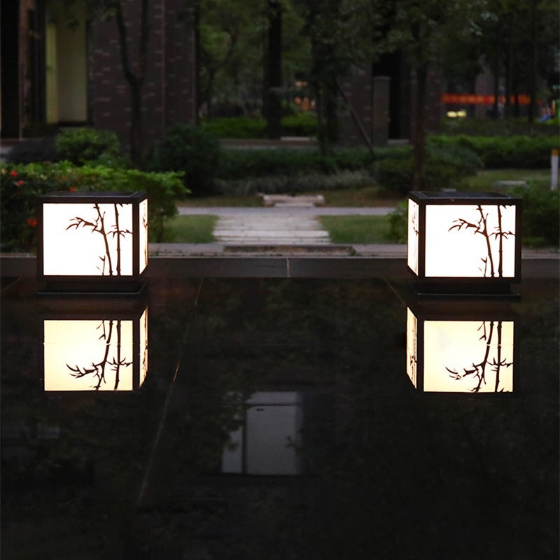 Ramsey Geometric LED Modern Outdoor Pillar Lamp