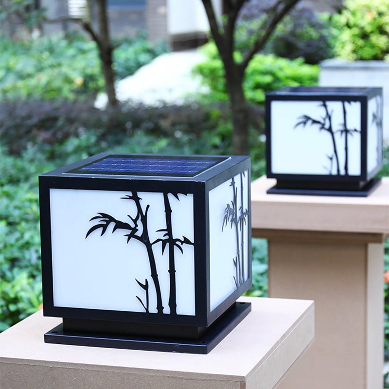 Ramsey Geometric LED Modern Outdoor Pillar Lamp