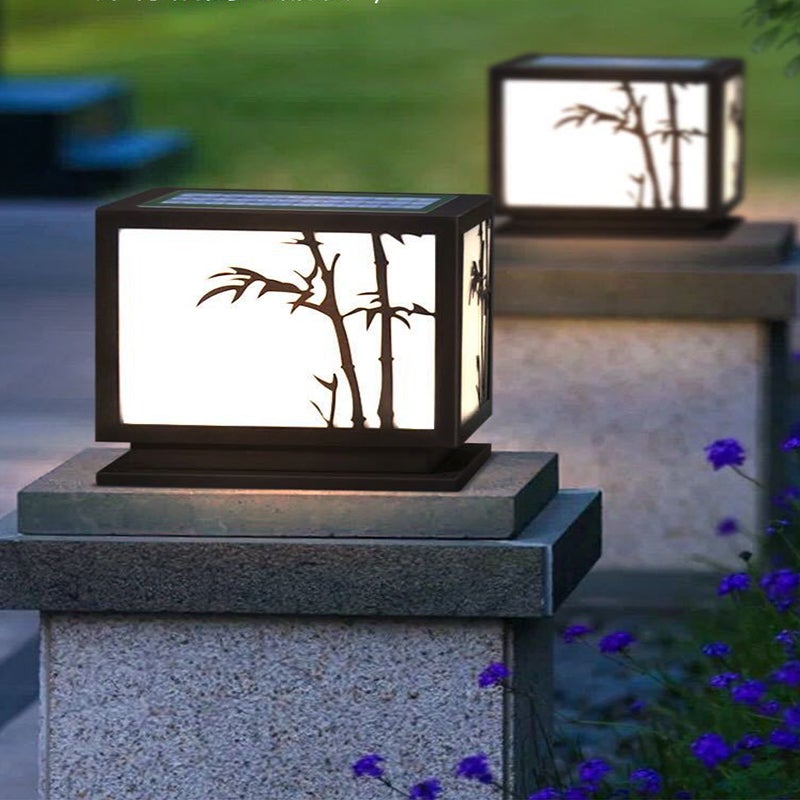 Ramsey Geometric LED Modern Outdoor Pillar Lamp