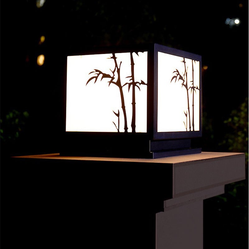Ramsey Geometric LED Modern Outdoor Pillar Lamp