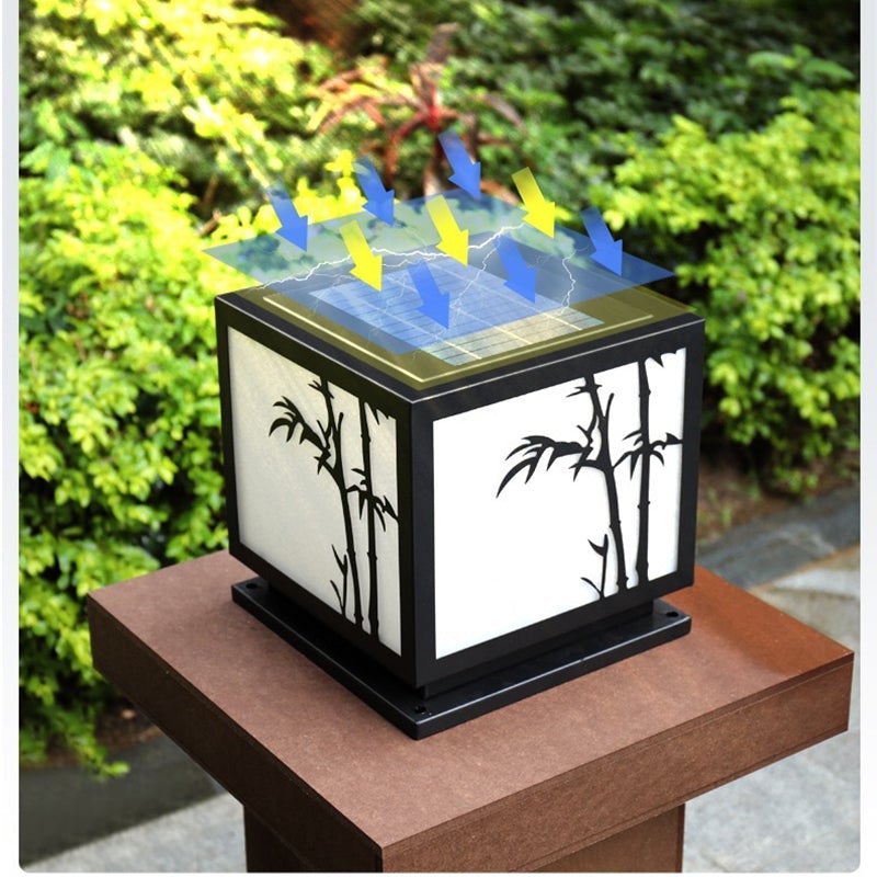 Ramsey Geometric LED Modern Outdoor Pillar Lamp