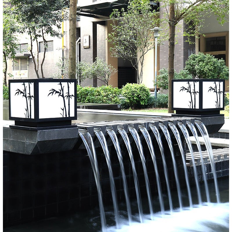 Ramsey Geometric LED Modern Outdoor Pillar Lamp