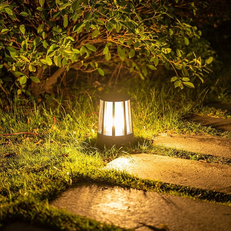 Annette Round Creative Modern Black Outdoor Pillar Lights