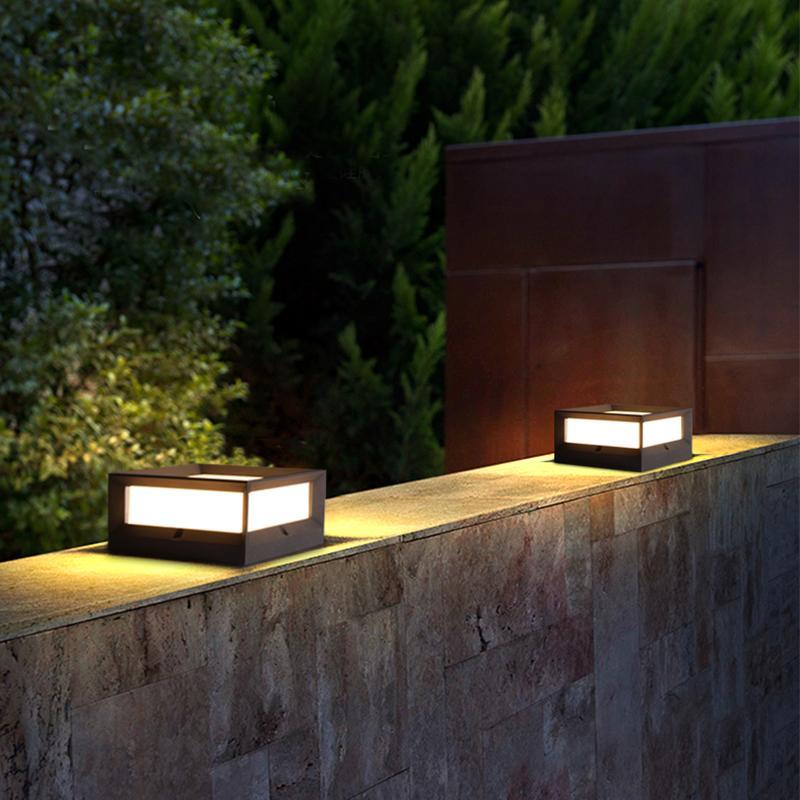 Una Square Unique Modern Solar Outdoor Lights