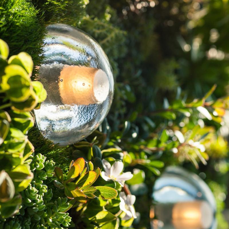 Tara Transparent Rustic LED Glass Outdoor Wall Lights