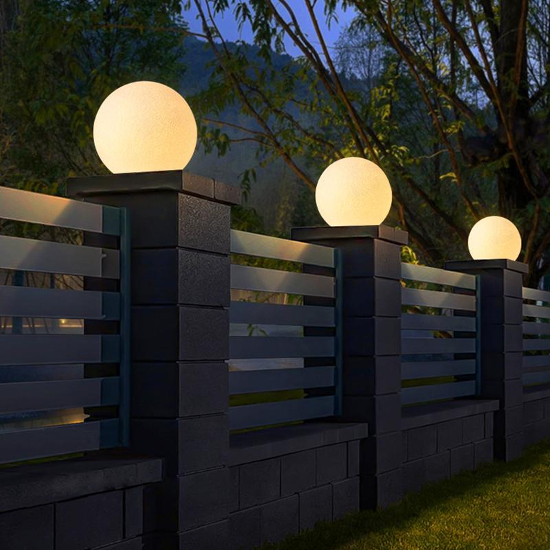Belle Round Ball Moon Modern Resin Outdoor Light