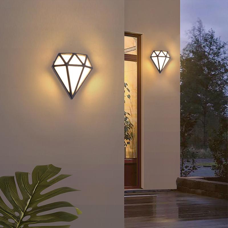 Rhombus Diamonds LED Outdoor Wall Porch Lights