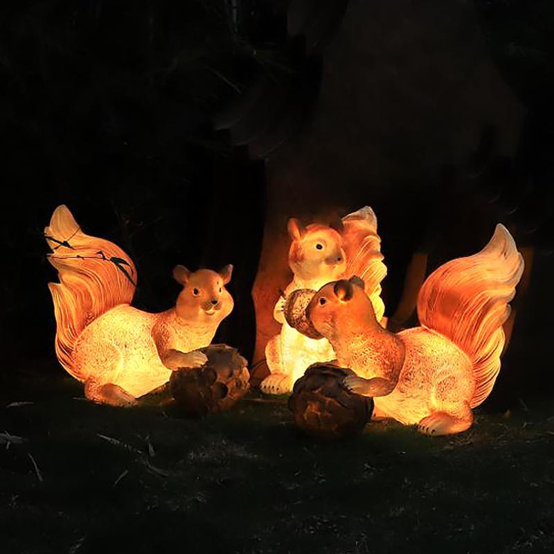 Paulette Squirrel Modern LED Landscape Resin Outdoor Light