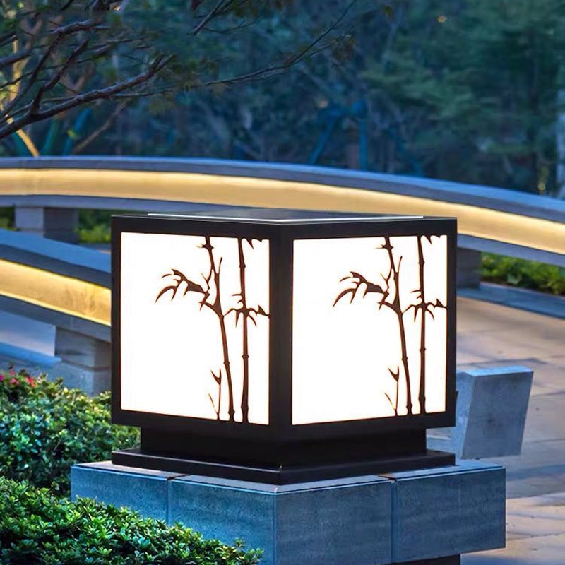 Ramsey Geometric LED Modern Outdoor Pillar Lamp