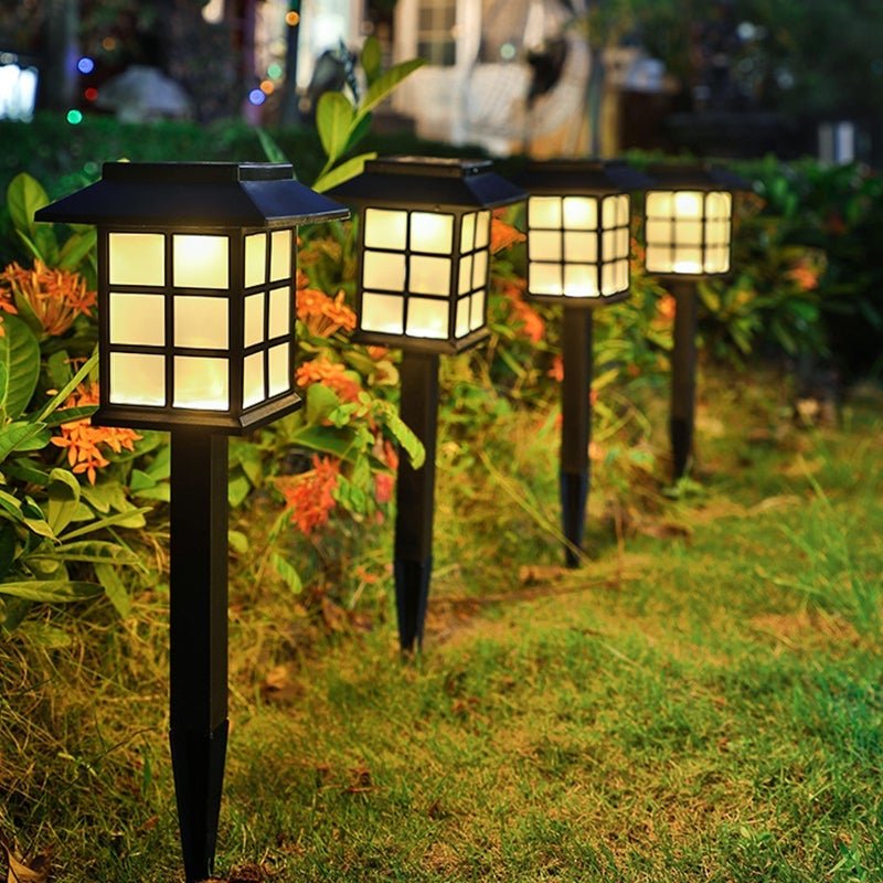 Merle Square Pavilion-shaped Solar LED ABS Outdoor Post Light