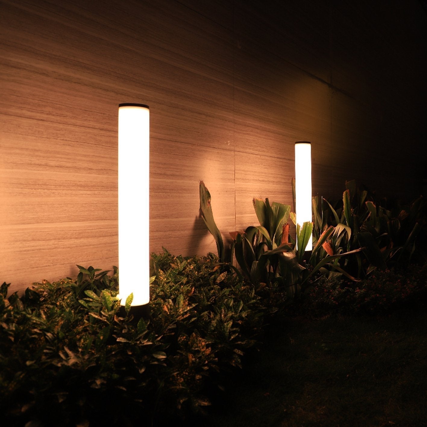 Joclyn Slender Cylindrical Outdoor Pathway Bollard Light