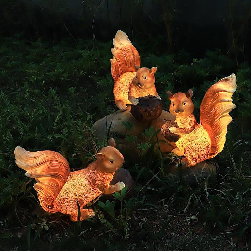 Paulette Squirrel Modern LED Landscape Resin Outdoor Light