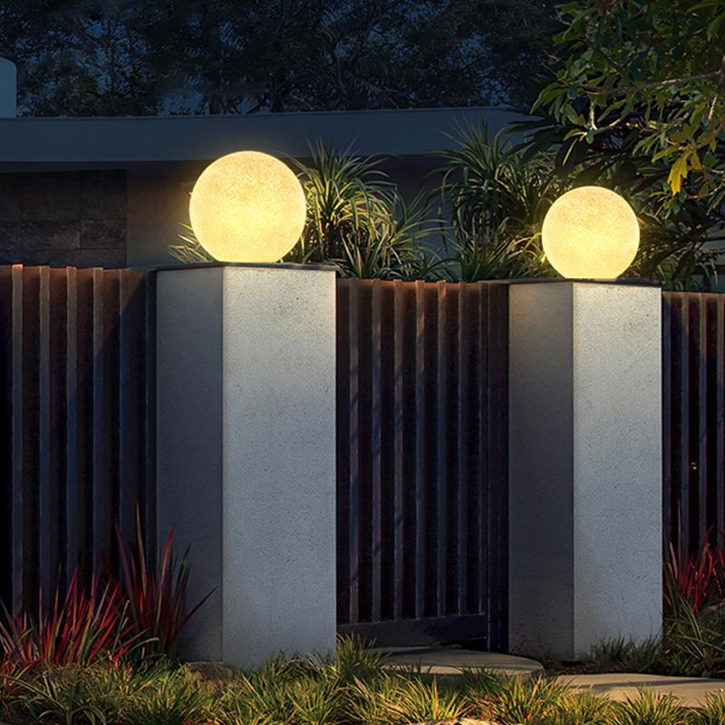 Belle Round Ball Moon Modern Resin Outdoor Light