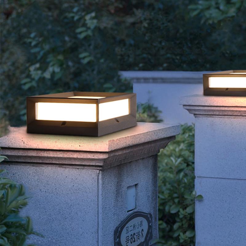 Una Square Unique Modern Solar Outdoor Lights