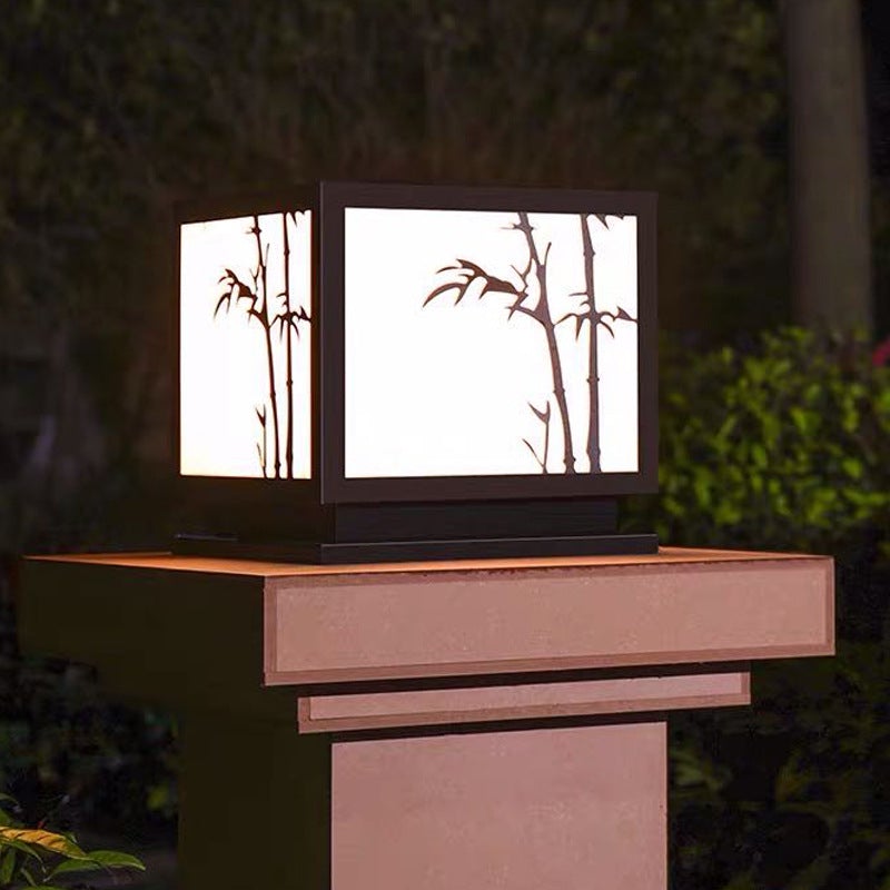 Ramsey Geometric LED Modern Outdoor Pillar Lamp