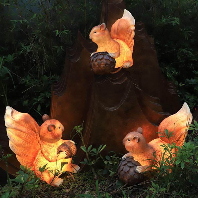 Paulette Squirrel Modern LED Landscape Resin Outdoor Light