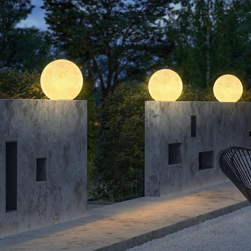 Belle Round Ball Moon Modern Resin Outdoor Light