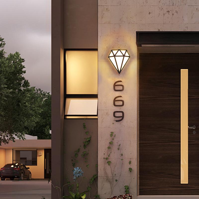 Rhombus Diamonds LED Outdoor Wall Porch Lights