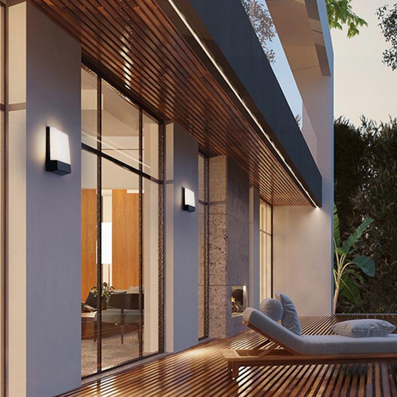 Ali Square Modern Black Outdoor Wall Lights Porch Lights