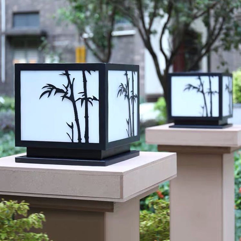 Ramsey Geometric LED Modern Outdoor Pillar Lamp