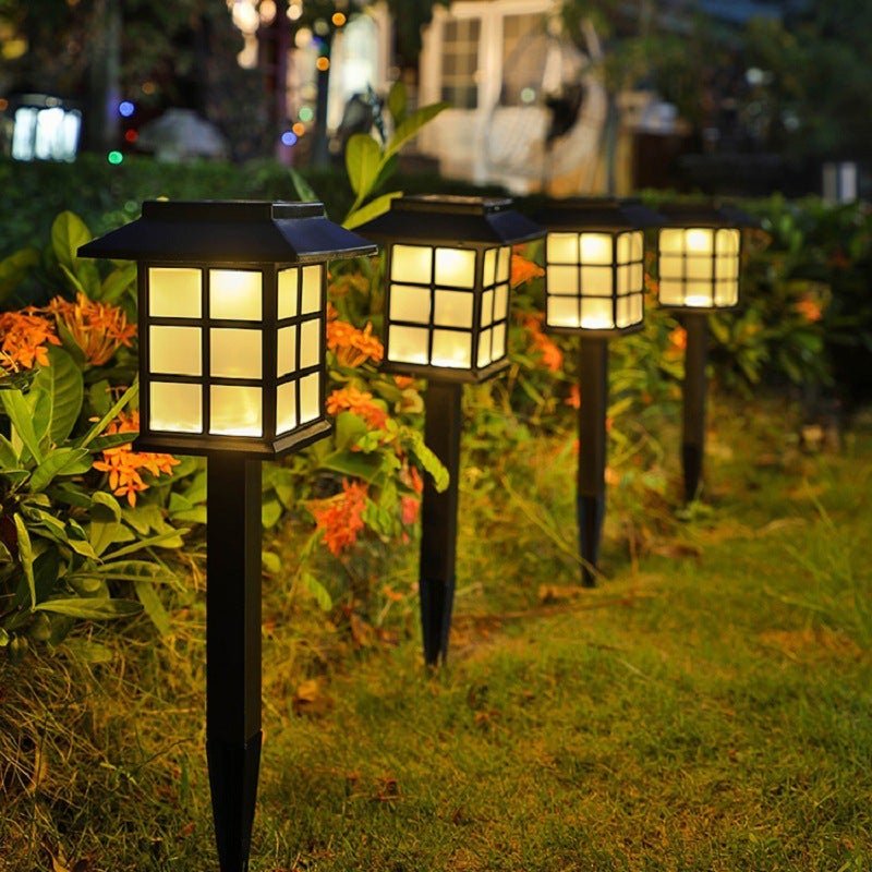 Merle Square Pavilion-shaped Solar LED ABS Outdoor Post Light