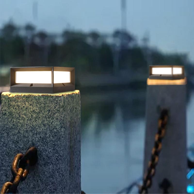 Una Square Unique Modern Solar Outdoor Lights