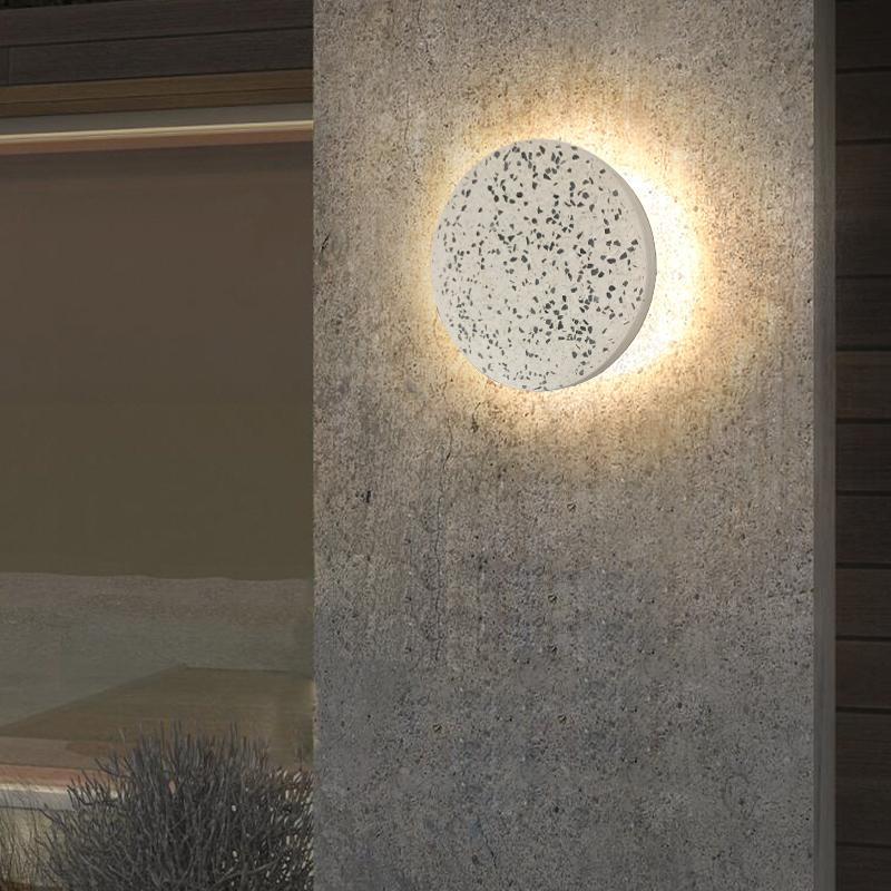Ruth Minimalist Waterproof Terrazzo Outdoor Wall Lights