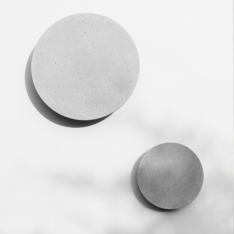 April Landscape Round LED Accent Concrete Outdoor Wall Flush Lights