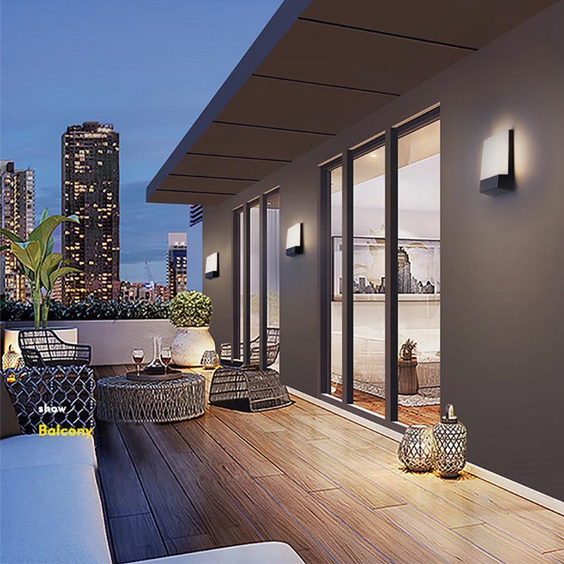 Ali Square Modern Black Outdoor Wall Lights Porch Lights