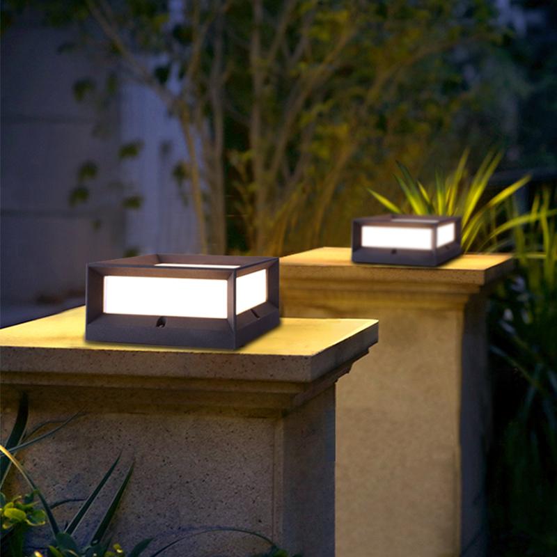 Una Square Unique Modern Solar Outdoor Lights