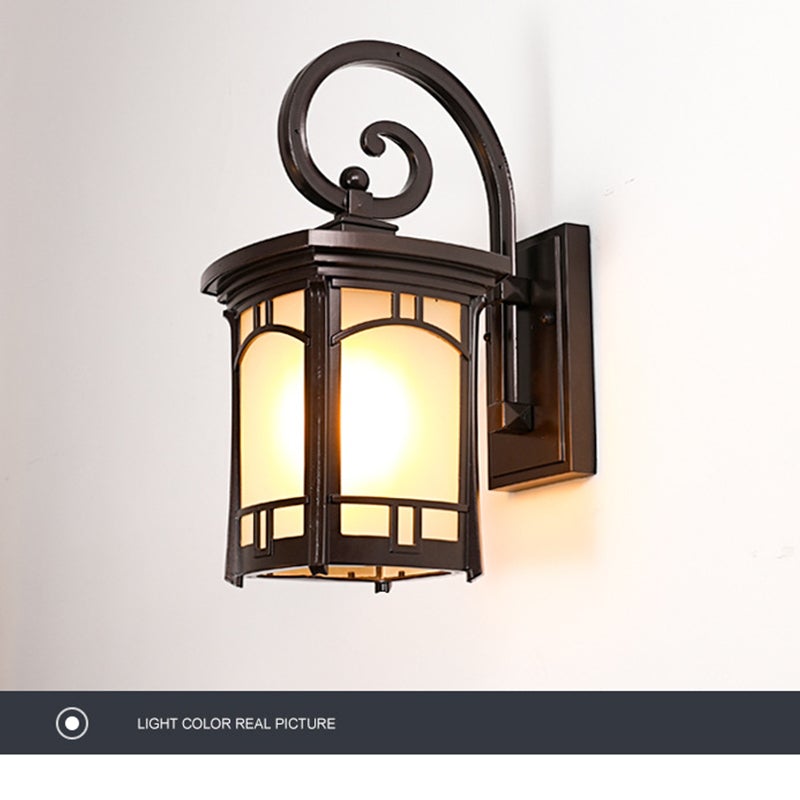 Sacha Vintage Striped Modern Glass Outdoor Wall Lights